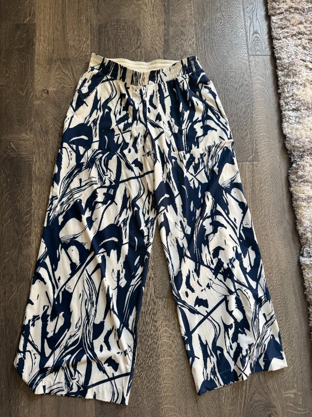 lululemon Swift Wide Leg Pants Whimsical Meld Bone Mineral Blue Size 10